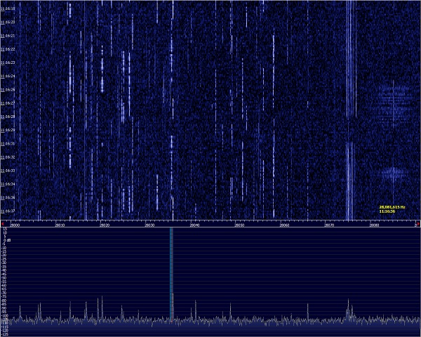10m signals received on an RTL SDR via the DRV output of my TS-590SG