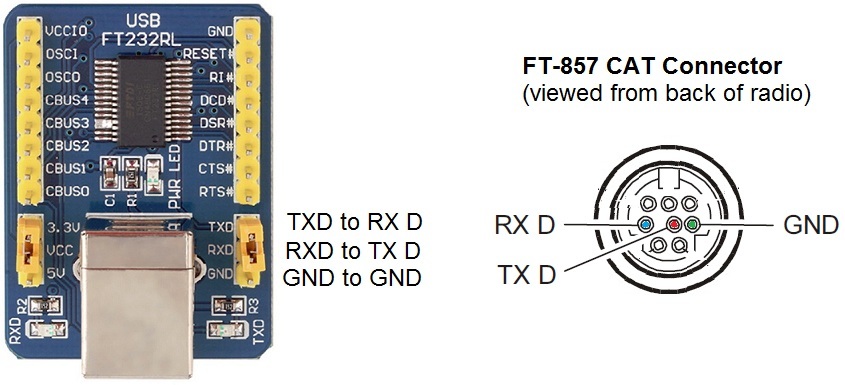 FT232 USB/Serial Converter for FT-857D